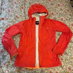 The North Face Rain Jacket - woman’s small - orange red